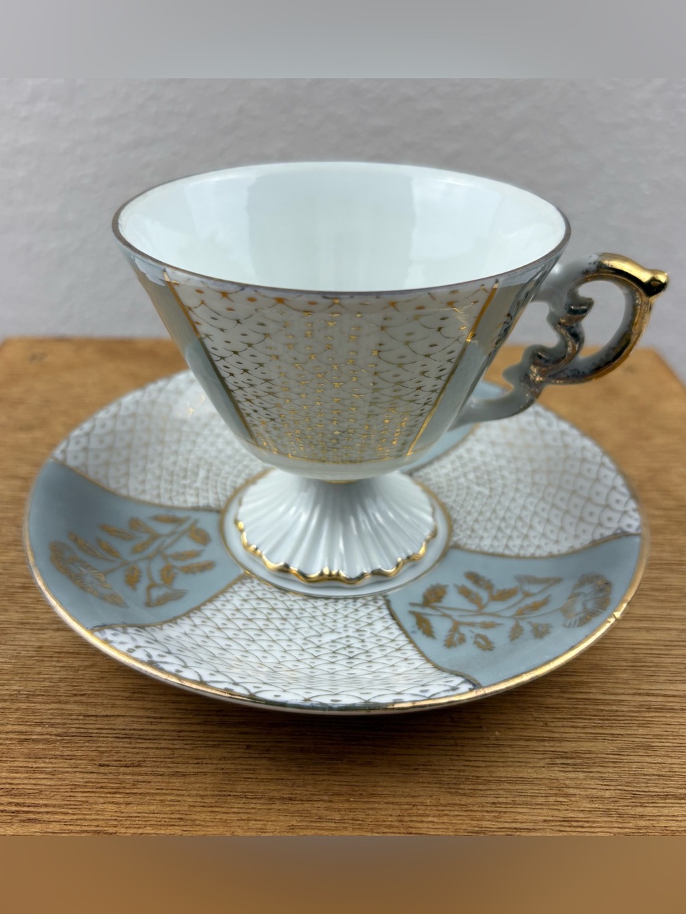 Vintage Napcoware (Napco) Japanese Lusterware Teacup and Saucer Set.